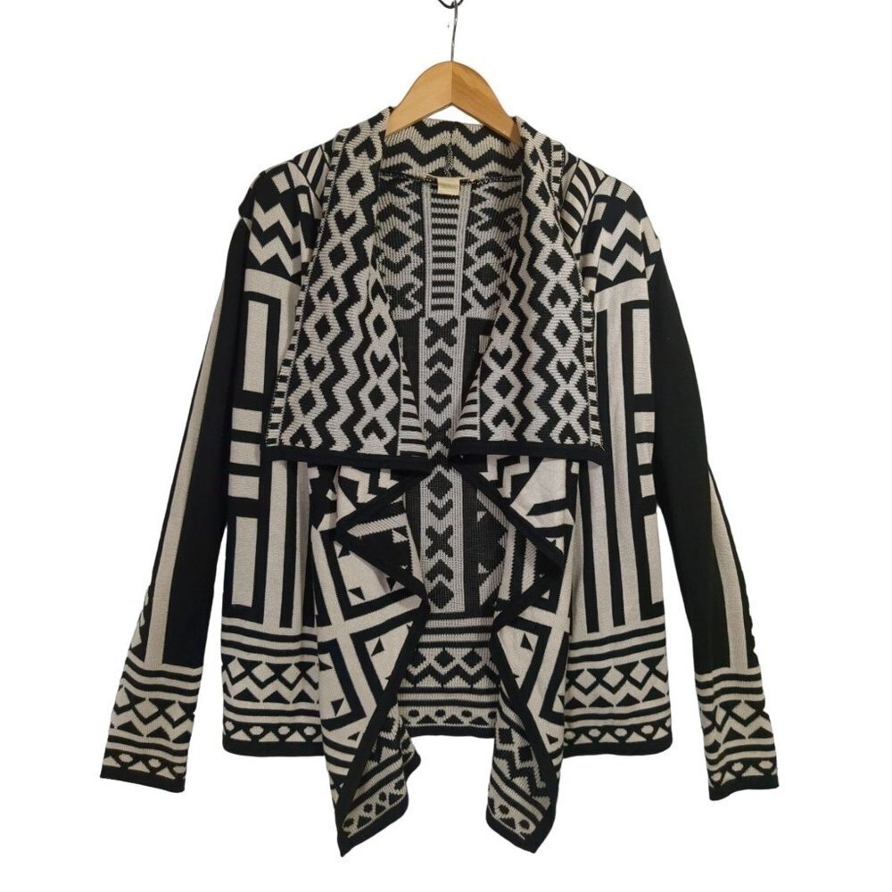 Urban Outfitters Staring At Stars Cardigan Small Black Beige Boho Southwestern